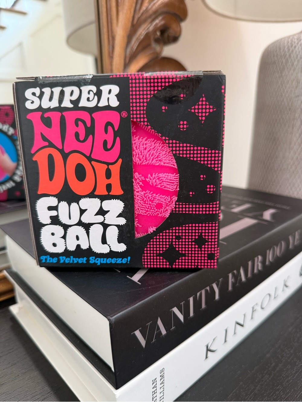 Fuzz Ball Plush Stress Toy - Pink